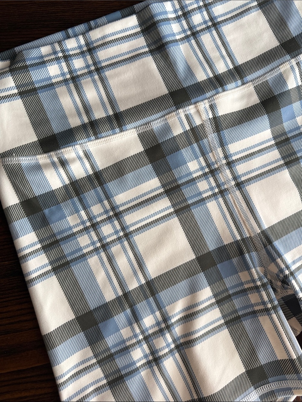 Z Supply Blue & Cream Plaid Active Set - Picture 3 of 8